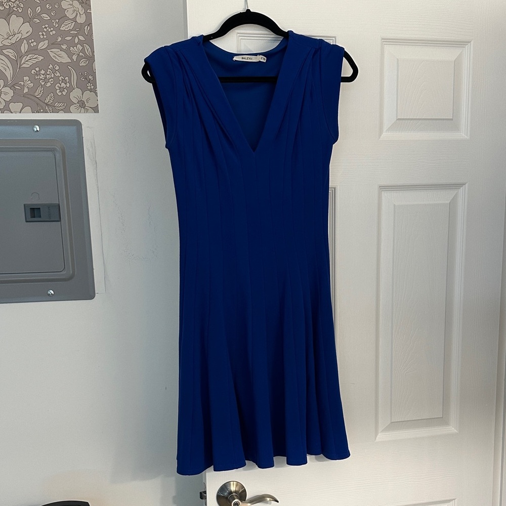 Bailey 44 Royal blue biofeedback fit and flare Mini Dress